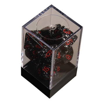Speckled Space Black Red - Polyhedral Rollespils Terning Sæt - Chessex